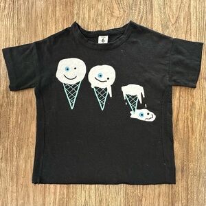 Stem Black T-Shirt with Ice Cream Design